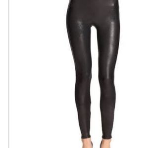 Black faux leather pants Sz Small NWOT